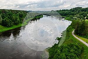 The view from the White Rose Bridge in Alytus