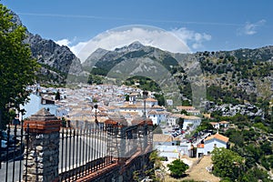 View white village Grazalema in Andalucia photo
