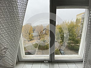 View from a white wooden window