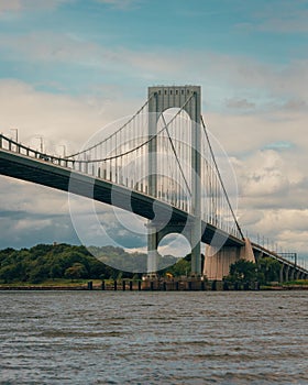 View of Whitestone Bridge, in Queens, New York City