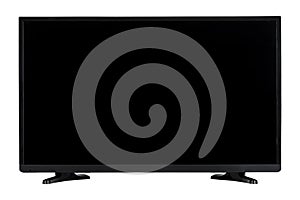 View of widescreen internet tv monitor isolated on white background