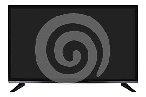 View of widescreen internet tv monitor isolated on white background