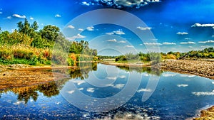 View on wild Vistula riverside in Jozefow near Warsaw in Poland. photo