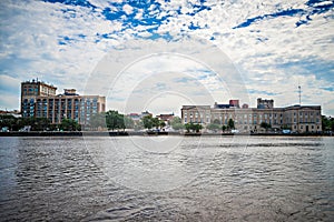 View of Wilmington North Carolina from across the river