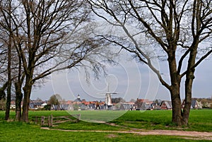 View at the windmill Molen van Oude Hengel in Ootmarsum