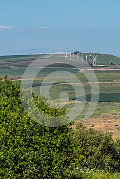 View of windmills from the ruins of Belvoir Fortress - Kokhav HaYarden National Park