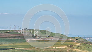 View of windmills from the ruins of Belvoir Fortress - Kokhav HaYarden National Park