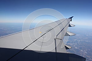 View from Window of a Aircraft Plane Wing