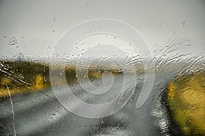 Iceland ringroad in the rain photo