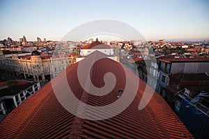 View from the window of Clerigos tower, Porto