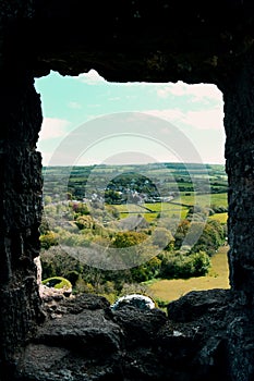 View from the Window of Corfe Castle in Dorset