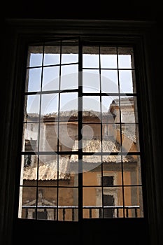 View from window in Rome, Italy.