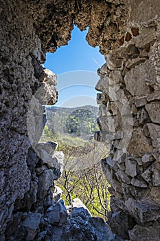 View from window, Tematin castle ruins, Slovakia