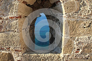 View from window of Tenedos Castle