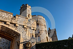 View of Windsor Castle on a clear day in the English county of Berkshire