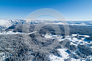 view of winter nature near the town of Zabljak