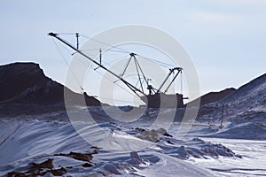 View of the winter quarry