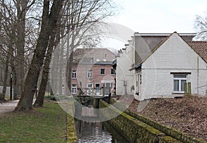 View of the Woluwe River and the old Lindekemale Watermill