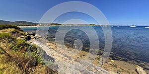 View of the wonderful beach of Nora, Sardinia