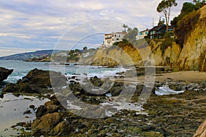 Wonderful of Victoria beach with blue ocean waves, blue sky and majestic cloud formations