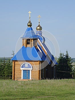 View of the wooden church of Inna, Pinna and Rimma