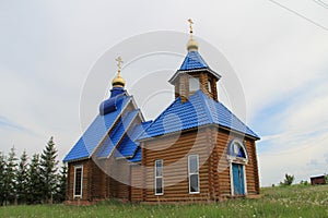 View of the wooden church of Inna, Pinna and Rimma in Russia