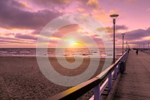 View of wooden pier over the sea