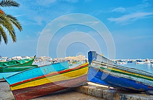 The view woth old boats, Alexandria, Egypt