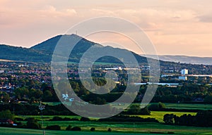 View of The Wrekin and part of Telford town.