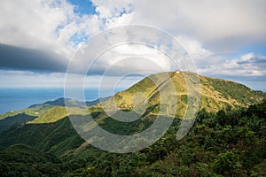 View of Wufenshan Weather Radar Station and the sea from Keelung Mountain.