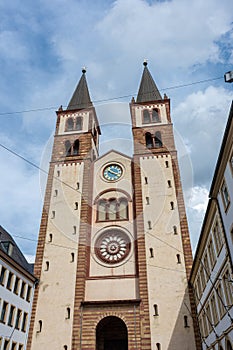 View of Wurzburg Cathedral Germany