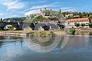 View of Wurzburg, an historic city on the Romantic Road and famous tourist destination, Germany