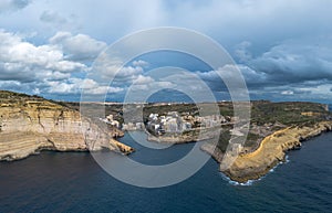 view of Xlendi village and bay on Gozo Island in Malta