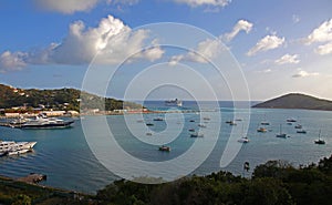 View of Yacht Harbor from Bluebeards Castle