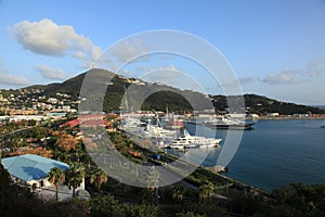 View of Yacht Harbor from Bluebeards Castle