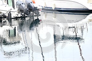 A view of a yacht harbor in Japan.