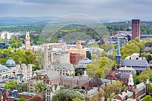 View of Yale University in New Haven, Connecticut