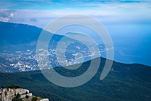 View of Yalta from Mount Ai-Petri. Crimea.