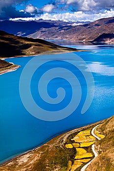 View of Yamzho Yumco