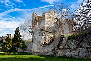 View of Yedikule Fortress in Istanbul, Turkey