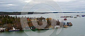 View of Yellowknife Skyline in Autumn