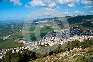 View of Yezreel Valley from mount Tavor Israel