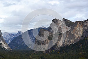 The view of the Yosemite Valley from the tunnel entrance