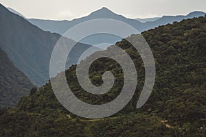 View of the Yungas Road or Death Road