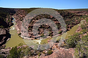 View from the Z Bend lookout. Kalbarri National Park. Western Australia. Australia