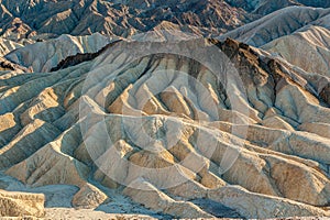 View from Zabriskie Point during sunset in Death Valley