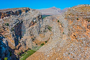 View of Zakros Gorge at Greek island Crete photo