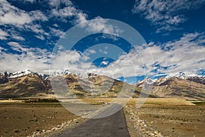 View of Zanskar Valley around Padum villange and great himalayan