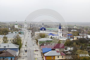 View of Zaraysk from Water tower  Moscow region Russia