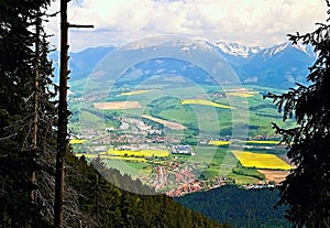 View of Zavazna Poruba at the climb to Poludnica